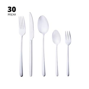 Faqueiro 30 Peças Wolff Viena de Aço Inox
