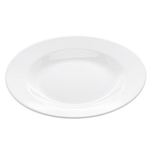 Jogo com 6 Pratos Raso de Melamina Basic Branco 25,5cm