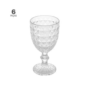 Jogo de 6 Taças para Água Wolff Roman de Vidro 345ml