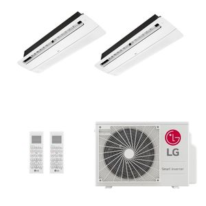 Ar-Condicionado Multi Split Inverter LG 18.000 (2x Evap Cassete 1 Via 7.000) Quente/Frio 220V