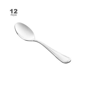 Conjunto de 12 Colheres para Mesa Wolff Croisé de Aço Inox