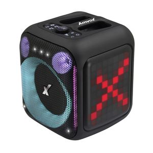 Caixa de Som Amplificada Amvox ACA 410 Neon - Entrada USB, Cartão SD, Led, Bluetooth, 410W,