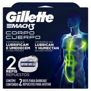 Carga para Aparelho de Barbear Gillette Mach3 Corpo 2un