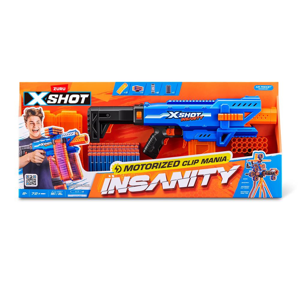Lançador de Dardos X-Shot Insanity Motorized Clip Mania | Fastshop