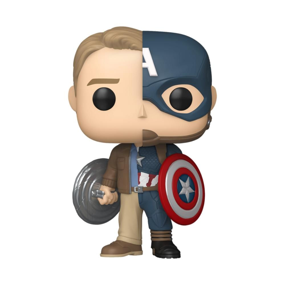 Boneco Funko Pop! Marvel Splits Capitão América/Steve Fastshop