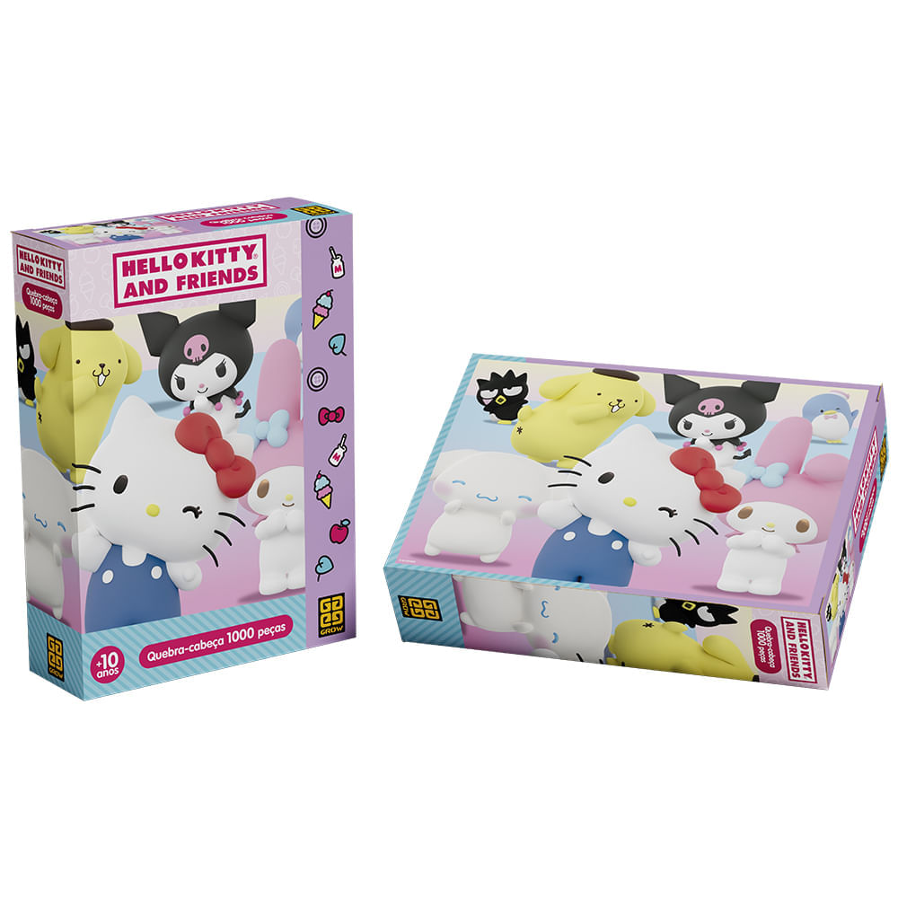 Quebra-cabeça 1000 peças Hello Kitty and Friends | Fastshop