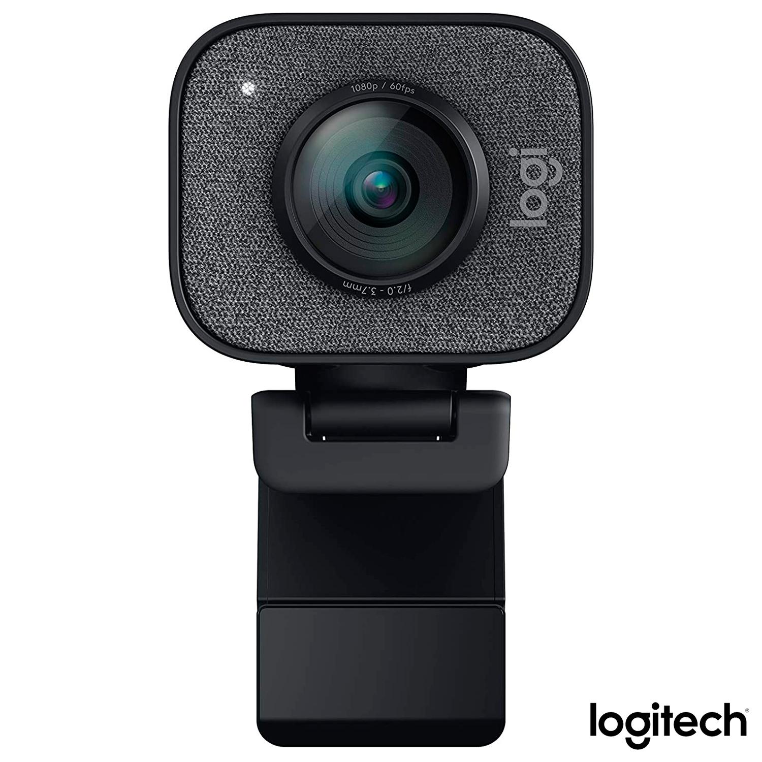 Câmera Webcam Full HD StreamCam Plus Preta - Logitech - 960-001280