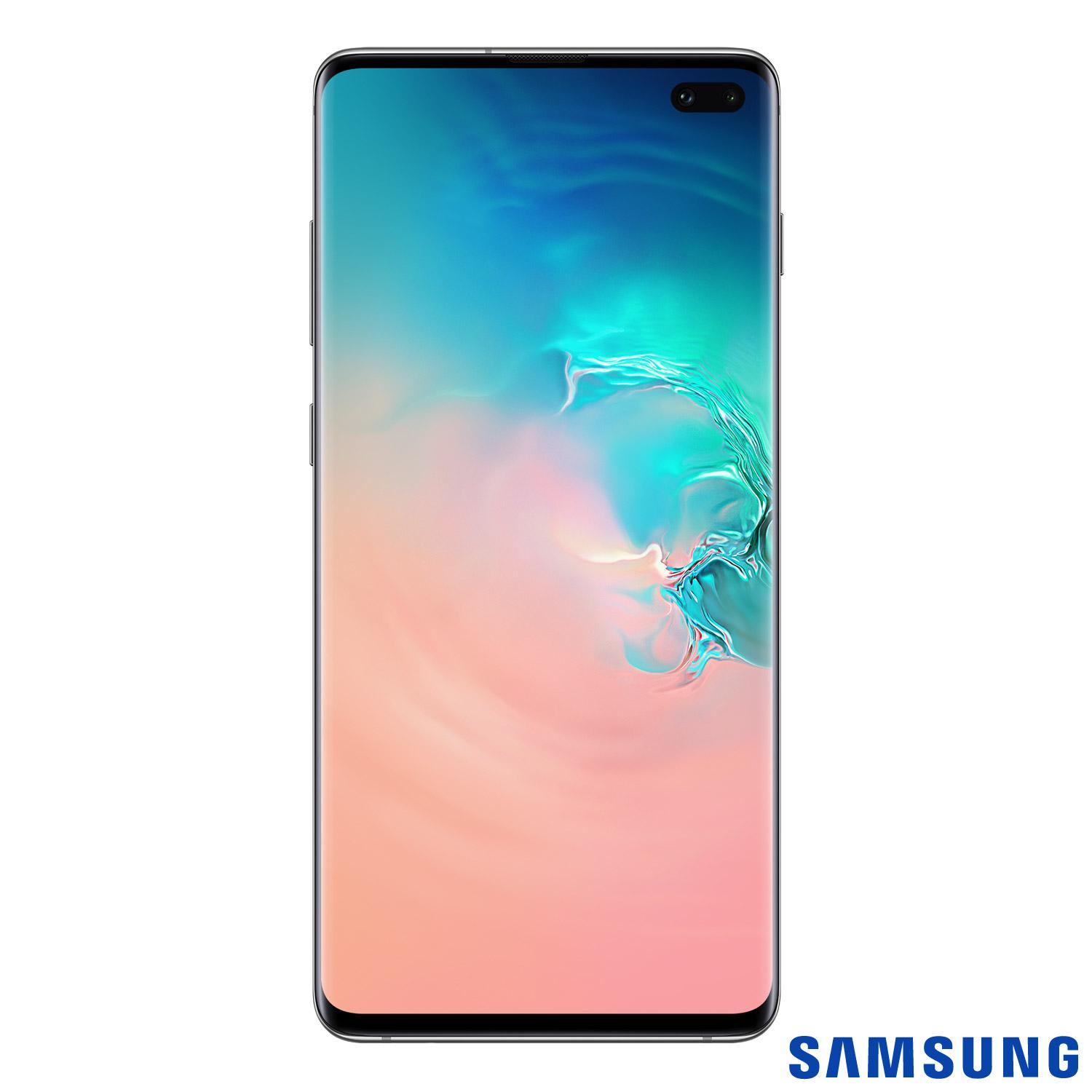 Samsung Galaxy S10+ Branco, com Tela de 6,4?, 4G, 128 GB e Câmera Tripla de 12MP + 16MP + 12MP - SM-G975FZWJZTO Samsung Galaxy S10+ Branco, com Tela de 6,4?, 4G, 128 GB e Câmera Tripla de 12MP + 16MP + 12MP - SM-G975FZWJZTO