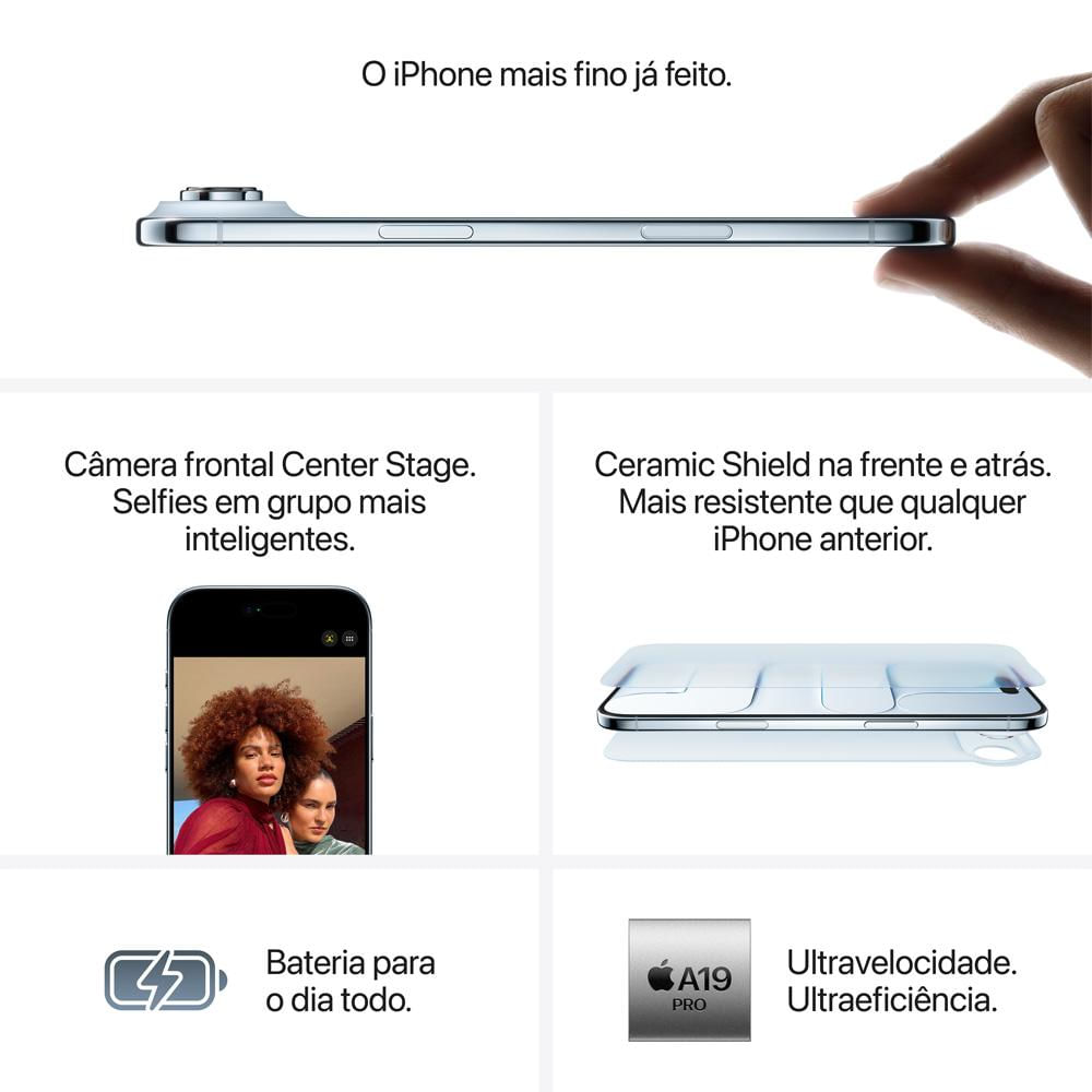 G*N様 iPhone Air 256GB ブルー　SIMフリー iPhone Air Apple (256GB) Azul-céu, Tela de 6,5