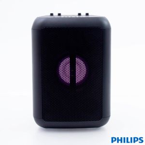 Caixa de som  Bluetooth Philips Party Speaker com Luzes e Bateria Recarregável - TANX100/78