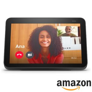 Smart Speaker Amazon com Smart Display HD 8" Alexa e Câmera de 13 MP Preto - Echo Show 8