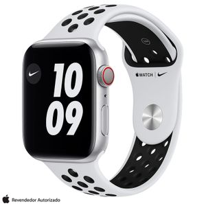 Apple Watch Series 6 Nike Cinza, 44mm, GPS+Celular, com Pulseira Esportiva Cinza e Preta