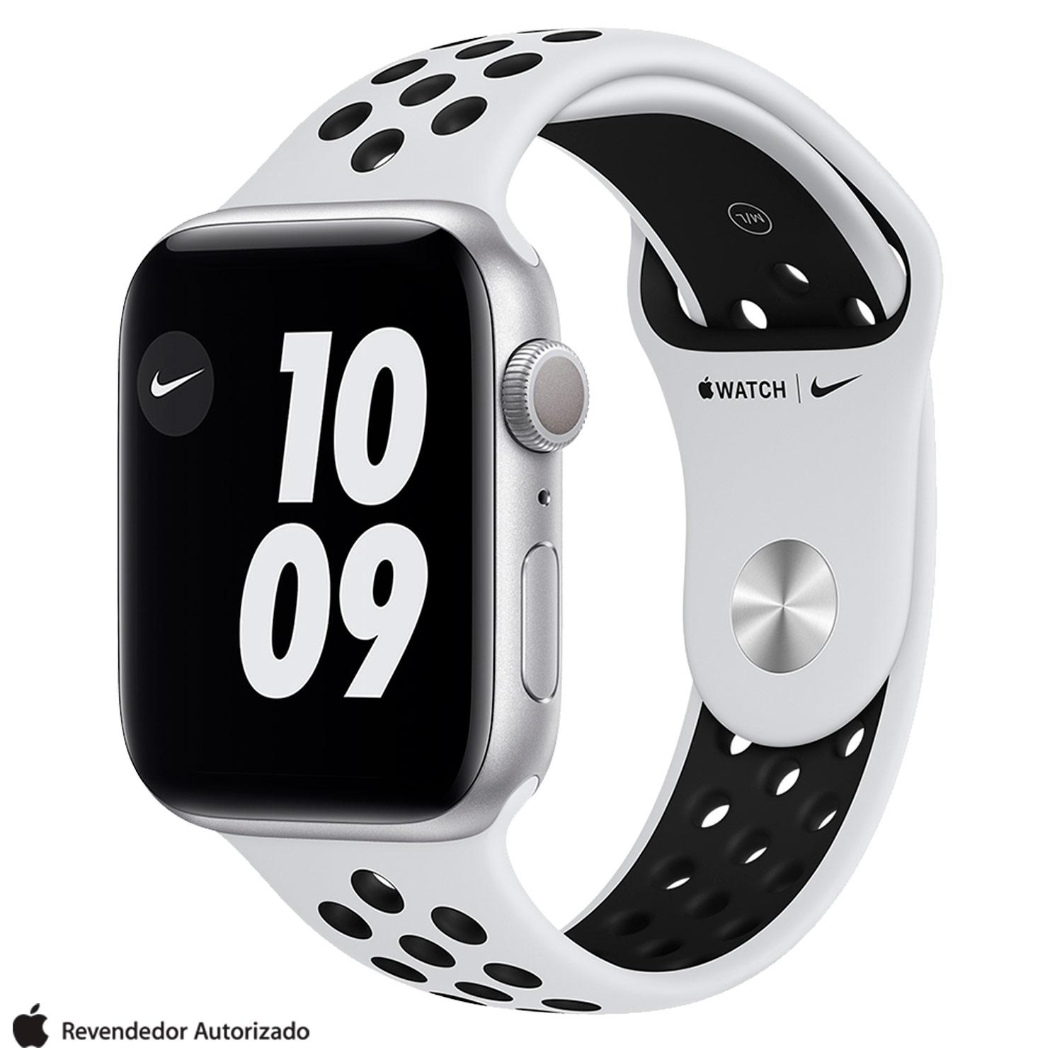 Apple Watch Series 6 Prata, 44mm, GPS, com Pulseira Esportiva Cinza Carvão  e Preto | FastShop