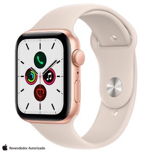 Apple Watch SE (GPS, 44mm) Caixa de Alumínio Dourada Pulseira Estelar