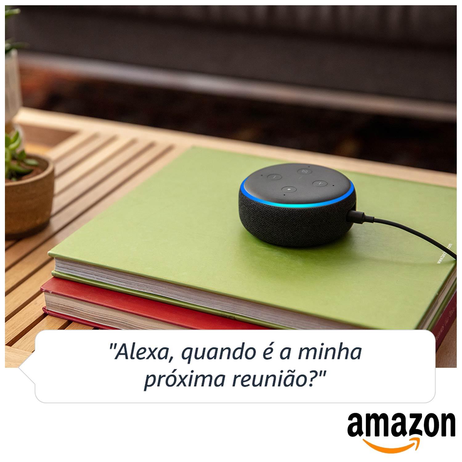Smart Speaker Amazon com Alexa Preto ECHO DOT 3ª Geração