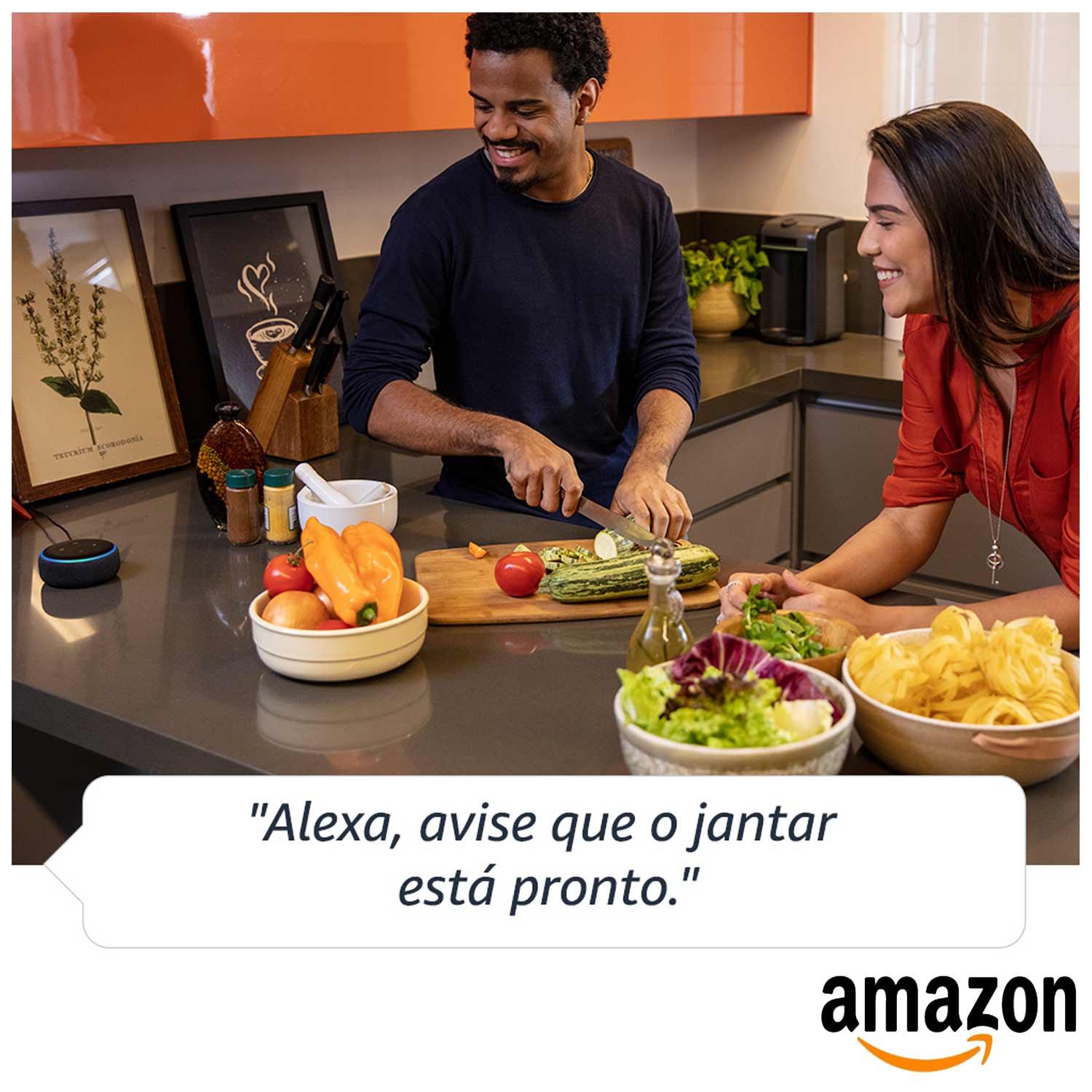 Smart Speaker Amazon com Alexa Preto ECHO DOT 3ª Geração