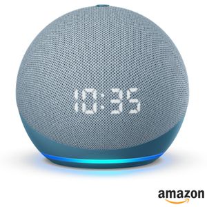 Echo Dot (4ª geração) Smart Speaker Amazon com Relógio e Alexa Azul