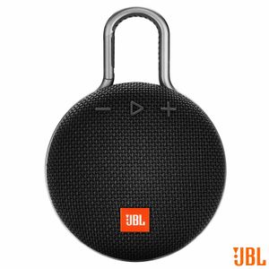 Caixa de Som Bluetooth JBL com Potência de 3,3 W para iOS, Android e Windows Phone Preto - CLIP3