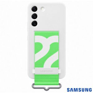 Capa Protetora para Galaxy S22 em Silicone com Cinta Branca - Samsung - EF-GS901TWEGWW