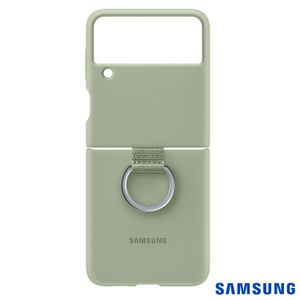 Capa Protetora para Galaxy Z Fold3 em Silicone e Policarbonato com Argola Verde Oliva - Samsung - EF-PF711TMEGWW