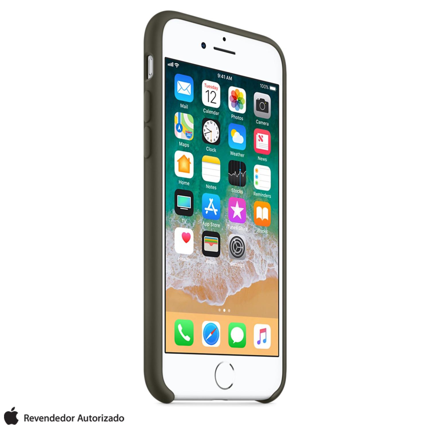 Capa para iPhone 7 e 8 de Silicone Verde Oliva - Apple