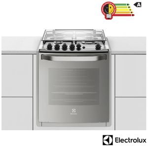 Fogão de Embutir Electrolux de 04 Bocas com Grill Elétrico e Timer Prata - 56EXT