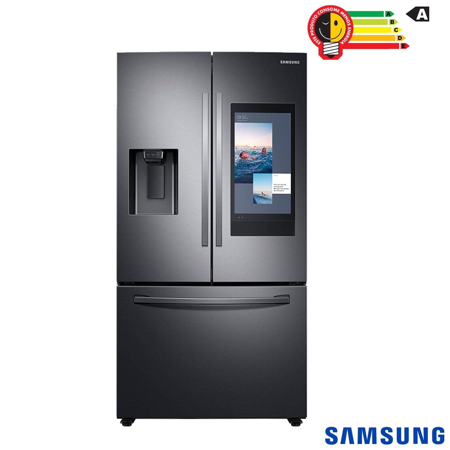 Refrigerador French Door Samsung de 03 Portas Frost Free com 614 Litros, Soundbar, Smart Wi-Fi, Family Hub - RF27T5
