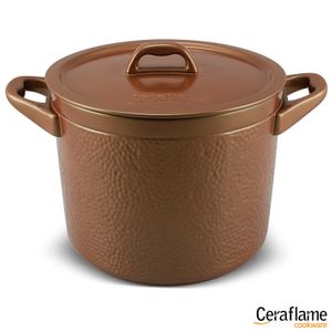 Caçarola Alta Martelada em Cerâmica com 24 cm Cobre - Ceraflame