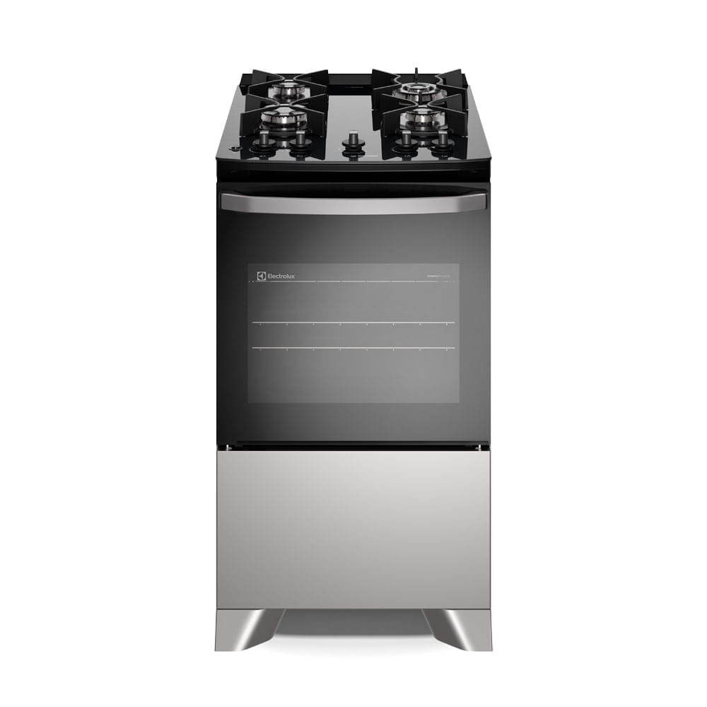 Fogão 4 bocas Electrolux Cinza Efficient Mesa Vidro, Tripla Chama e PerfectCook (FE4GG) Bivolt