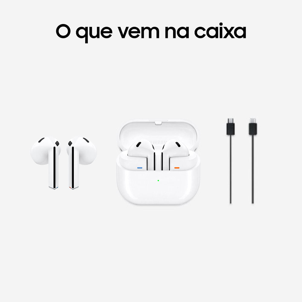 Fone de Ouvido Samsung Galaxy Buds3 Branco - SM-R530 | Fastshop
