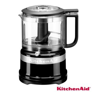 Mini Processador de Alimentos KitchenAid Onix Black com 02 Velocidades, Capacidade de 0,8 Litros - KJA03BEANA