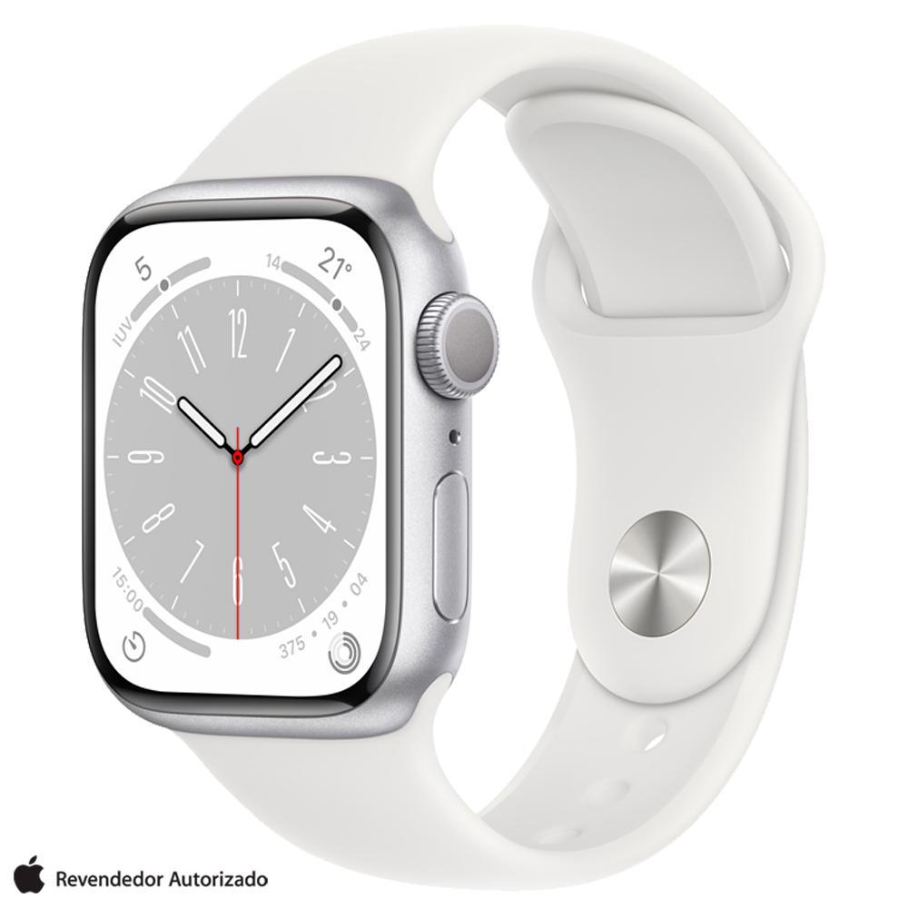 Apple Watch Series 8 (GPS 41 mm) Caixa Prateada de Alumínio