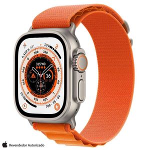 Apple Watch Ultra (GPS+Cellular 49mm) Caixa de Titânio com Pulseira Loop Alpina Laranja G