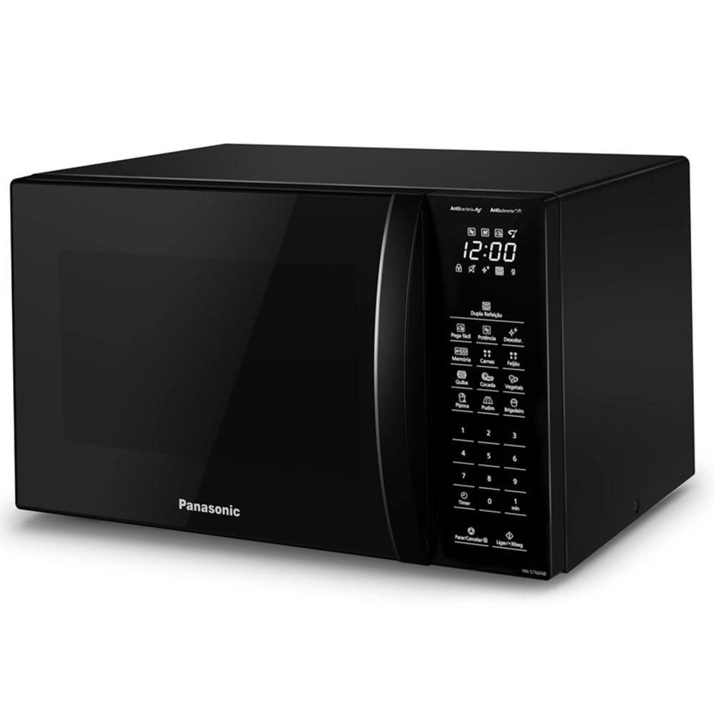 Microondas de Mesa Panasonic com 34 Litros Preto - NN-ST66NBRUN