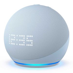 Echo Dot (5ª geração) Smart Speaker com relógio e Alexa Amazon Azul