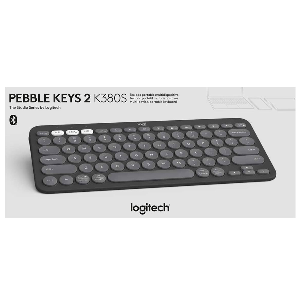 Teclado Sem Fio Pebble Keys 2 K380 Grafite - Logitech - 920011789