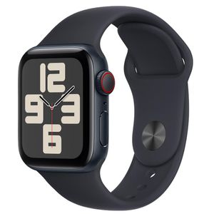 Apple Watch SE (GPS + Cellular 40 mm) Caixa de Alumínio Meia-noite, Pulseira Esportiva Meia-noite – PM