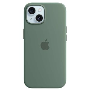 Capa iPhone 15 de Silicone com MagSafe Verde-cipreste - Apple - MT0X3ZMA