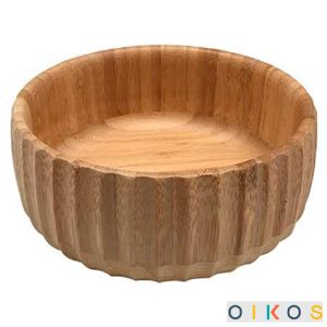 Bowl Canelado P Redondo em Bambu - Oikos