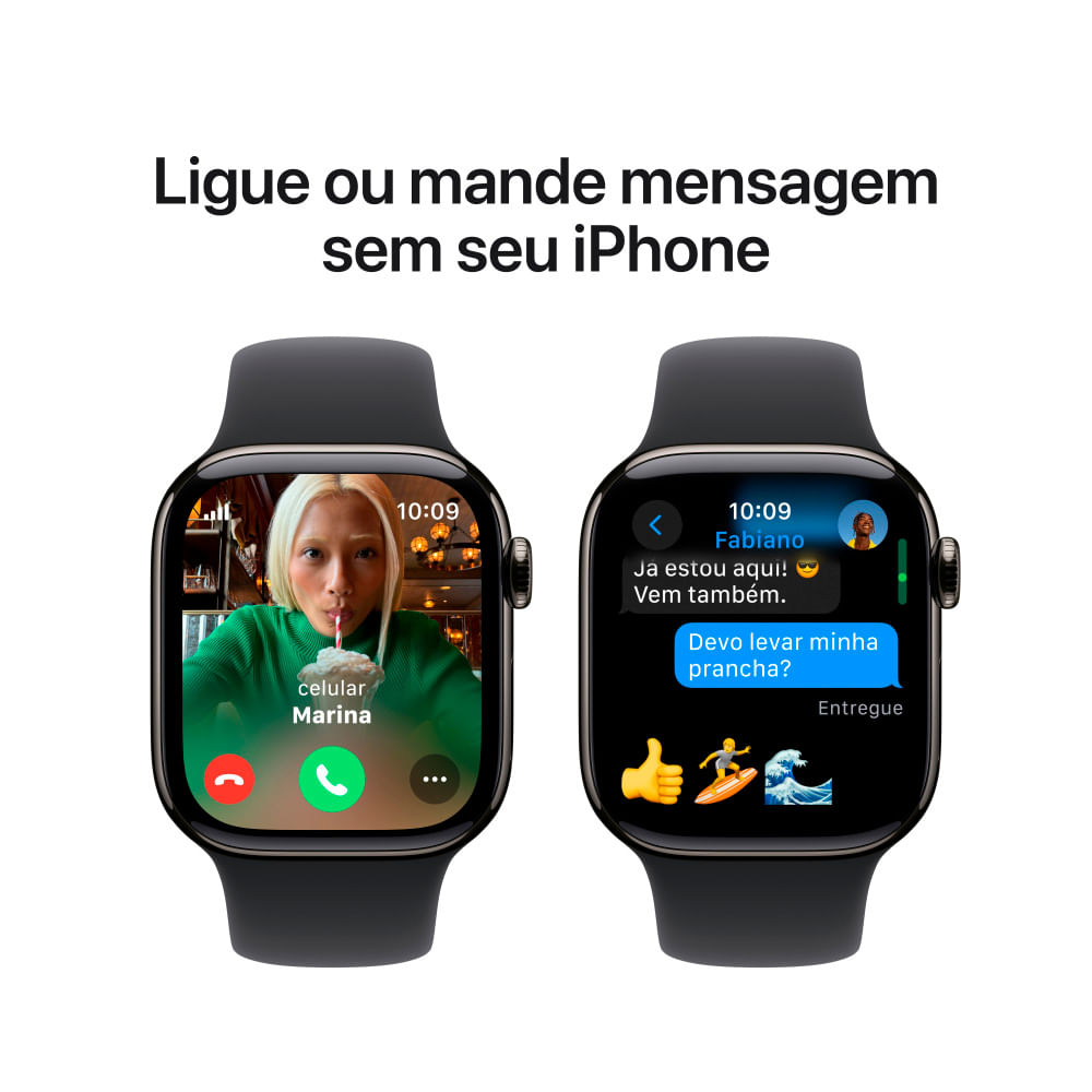 Apple Watch Series 10 (GPS + Cellular 42 mm) Caixa de Titânio