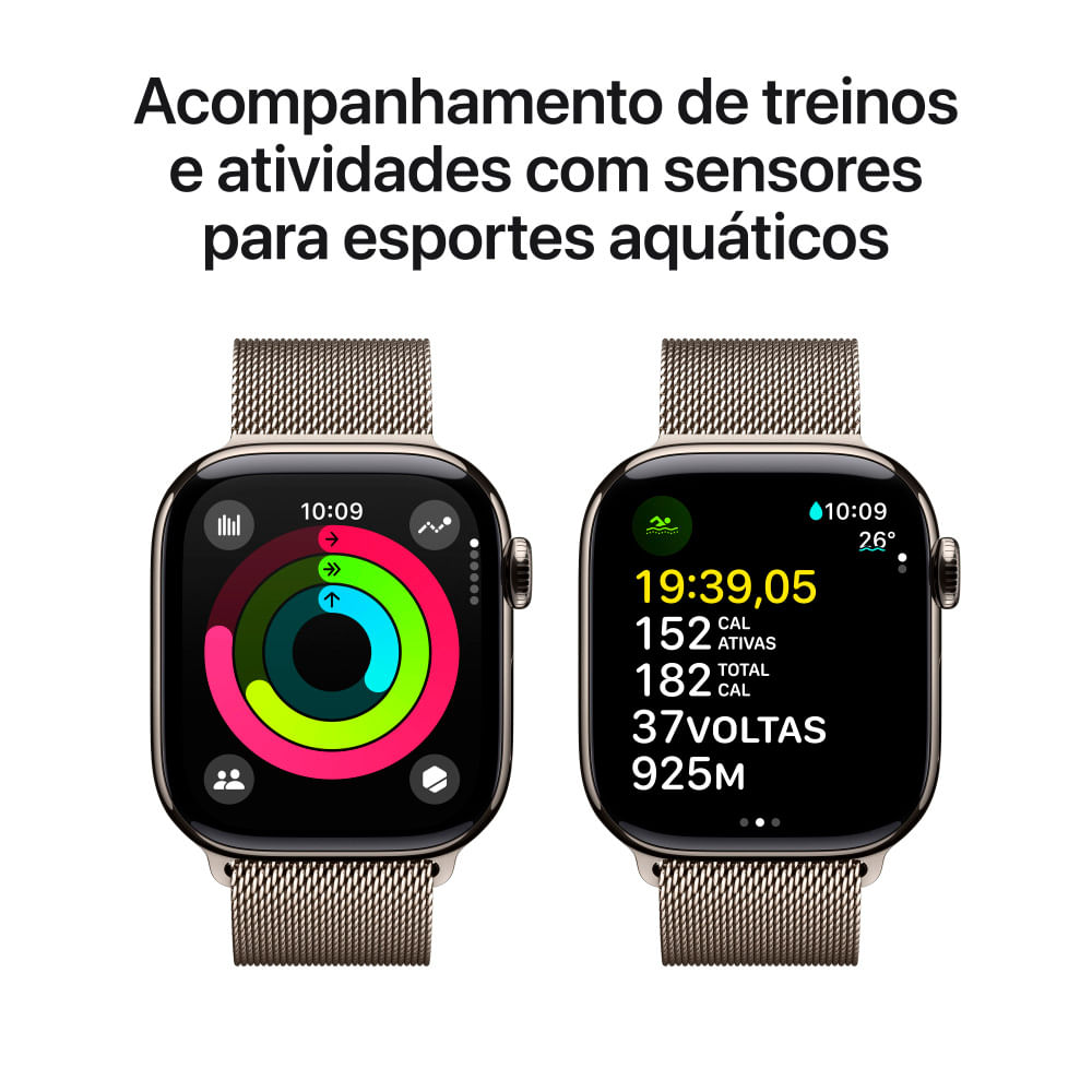 Apple Watch Series 10 (GPS + Cellular 42 mm) Caixa de Titânio
