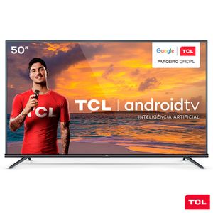 Smart TV TCL LED 4K 50" com Google Assistant, Controle Remoto com Comando de Voz e Wi-Fi - 50P8M