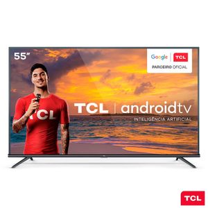 Smart TV 4K TCL LED 55? com Controle por Comando de Voz, Dolby Audio, HDR 10, Google Assistant e Wi-Fi - 55P8M