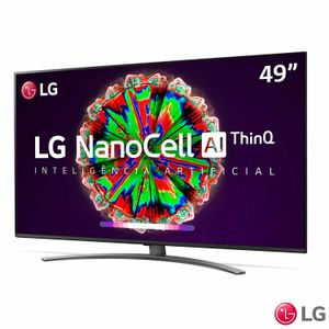 Smart TV LG 49" 4K IPS NanoCell 49NANO81 WiFi Bluetooth HDR Inteligência Artificial ThinQAI Google Alexa