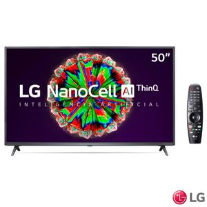 Smart TV NanoCell 4K LG LED 50" com ThinQAI, Google Assistente e Wi-Fi - 50NANO79SND