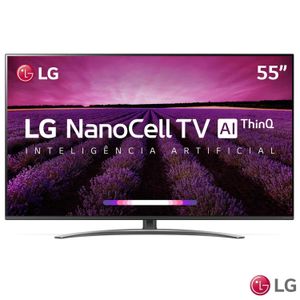 Smart TV NanoCell 4K LG LED 55" Polegadas com WebOS 4.5, Controle Smart Magic e Wi-Fi - 55SM8100PSA