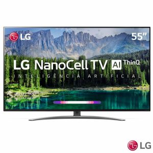 Smart TV 4K LG LED 55? com NanoCell AI, 4K Cinema, Dolby Atmos®, WebOS 4.5 e Wi-Fi - 55SM8600PSA