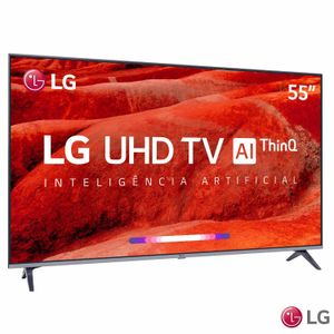 Smart TV UHD 4K LG LED 55" com Google Assistant, Home Dashboard e Wi-Fi - 55UM7520PSB