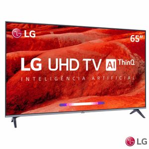 Smart TV UHD 4K LG LED 65" com Google Assistant, Home Dashboard e Wi-Fi - 65UM7520PSB