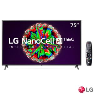 Smart TV NanoCell 4K LG LED 75" com ThinQAI, Google Assistente e Wi-Fi - 75NANO79SNA